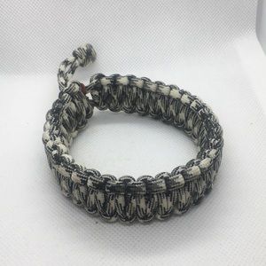 4 for $12: Grey/Black Paracord Bracelet size: L/XL